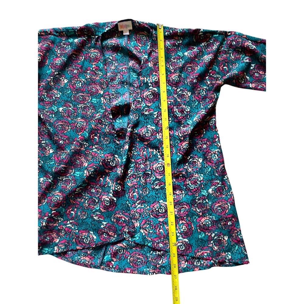 Girls Teen/Youth Green Sheer Floral Kimono Open Cardigan Size 3 XS/S Kidcore - Picture 6 of 8